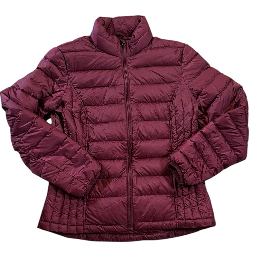 32° DEGREES HEAT Weatherproof maroon/burgundy/wine down filled packable coat M